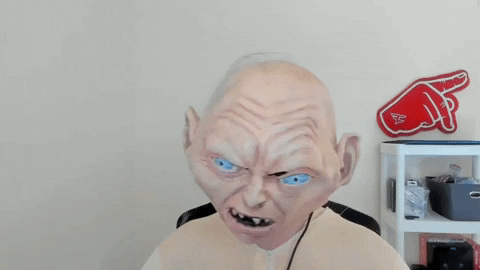 Smeagol Crazy Costume GIF