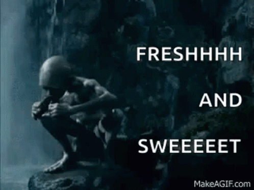 Smeagol Fresh And Sweet Eating GIF