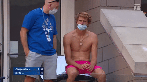 Smelling Alexander Zverev GIF