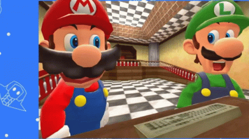 Smg4 Mario And Luigi Fist Bump GIF