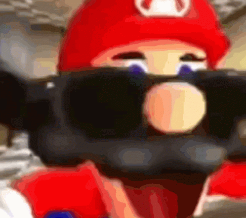 Smg4 Mario Big Eyes GIF