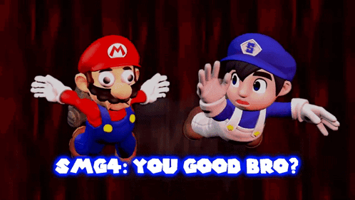 Smg4 You Good Bro Red Curtain