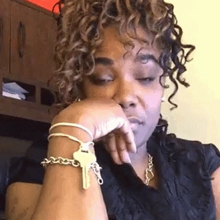 Smh Meme Curly Hair Girl GIF