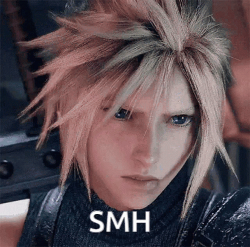 Smh Meme Final Fantasy White Hair Guy GIF