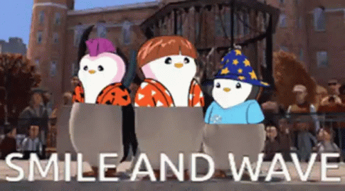 Smile And Wave Boys Cute Penguins GIF