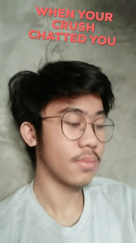 Smiled When His Crush Chat Him GIF