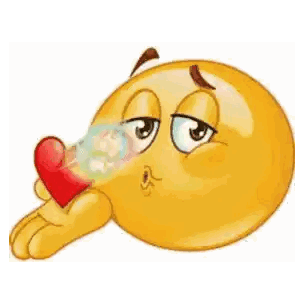 Smiley Blowing Kiss And Holding Heart