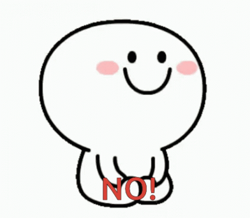 Smiley Cartoon Saying No
