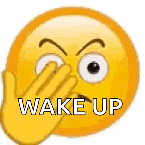 Smiley Covering One Eye Wake Up