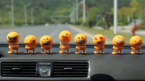 Smiley Emoji Bobble Heads GIF