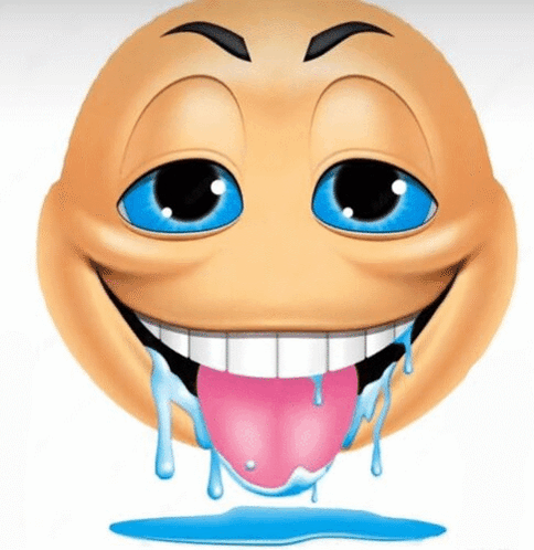 Smiley Face Dripping Water From Mouth