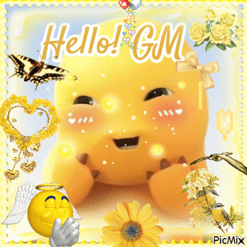 Smiley Face Hello Gm