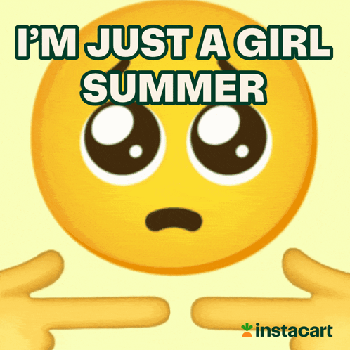 Smiley Face I'm Just a Girl Summer