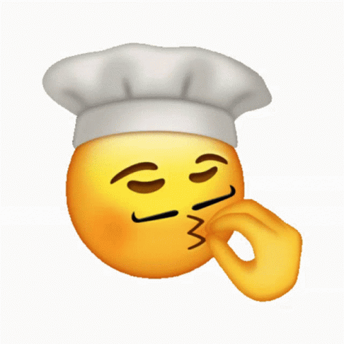 Smiley Face in Chef Hat Kissed by Hand