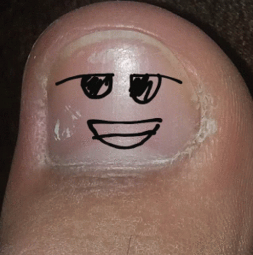 Smiley Face on Toe Nail