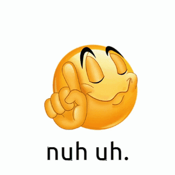 Smiley Face Pointing Up Nuh Uh