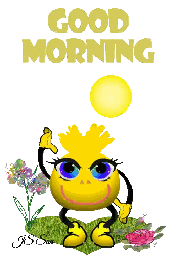 Smiley Face Saying Good Morning With Sun