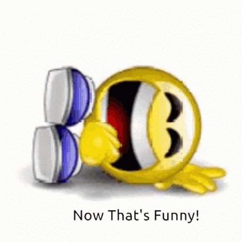 Smiley Face Saying Now That's Funny