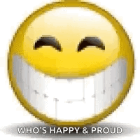 Smiley Face Saying Who's Happy and Proud