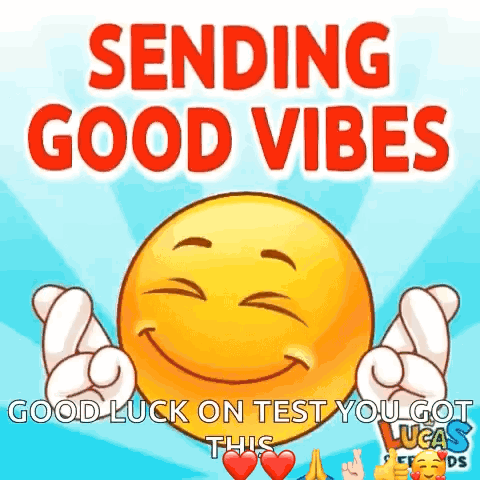 Smiley Face Sending Good Vibes Good Luck You Got This GIF