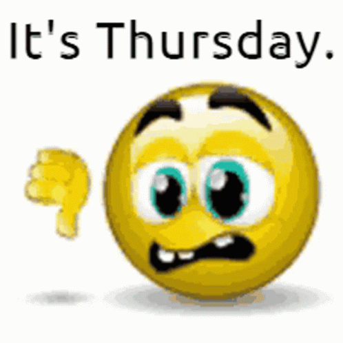 Smiley Face Thumbs Down It's Thursday
