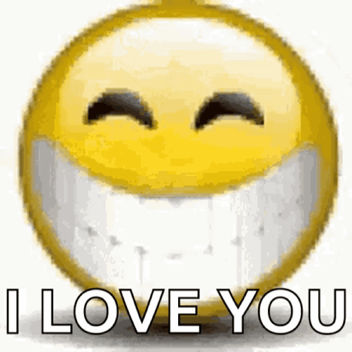 Smiley Face Wearing Mask Saying I Love You