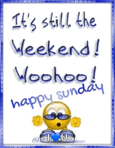 Smiley Face Wearing Sunglasses Happy Sunday GIF