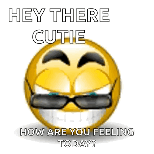 Smiley Face Wearing Sunglasses Says Hey There