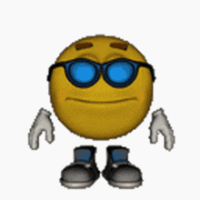 Smiley Face Wearing Sunglasses Thumbs Up
