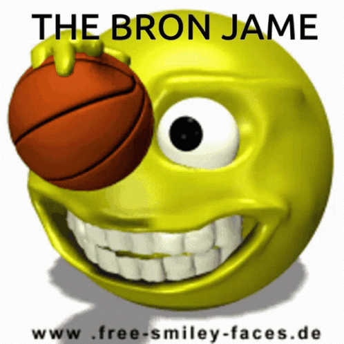 Smiley Face with Basketball Saying The Bron Jame