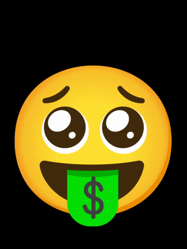 Smiley Face With Green Dollar Sign