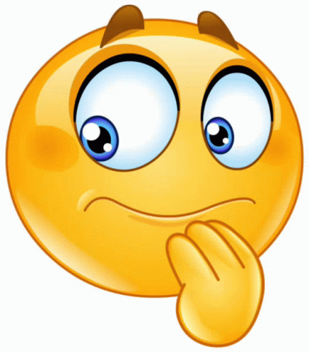 Smiley Face With Hand on Chin