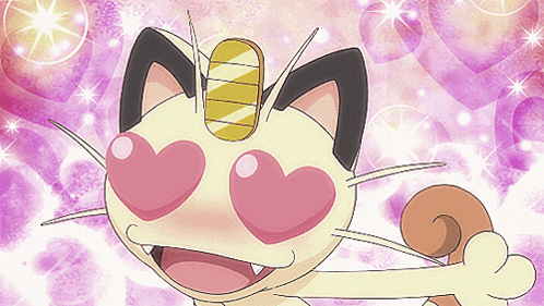 Smiley Face With Red Hearts in Its Eyes