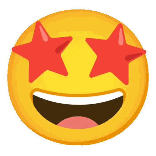 Smiley Face With Red Star Eyes