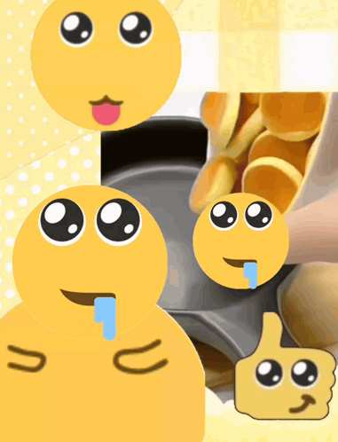Smiley Faces Collage With Tongue Out GIF