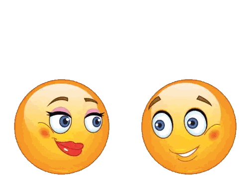 Smiley Faces Kissing with Heart