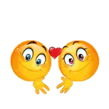 Smiley Faces Shaking Hands With Hearts