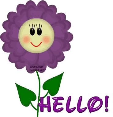 Smiley Flower Saying Hello