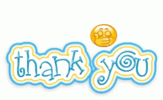 Smiley Flying Kiss Thank You Clipart GIF