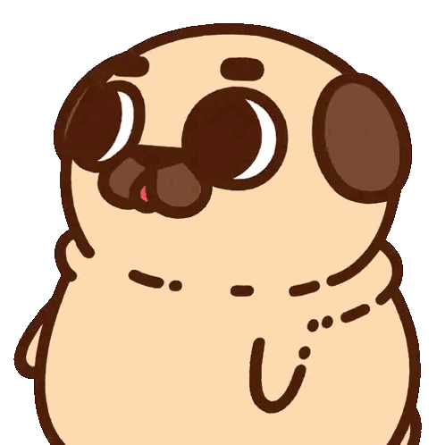 Smiley Pug Dog Cartoon