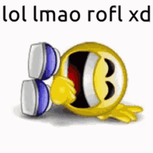 Smiley Rolling On The Floor Laughing GIF