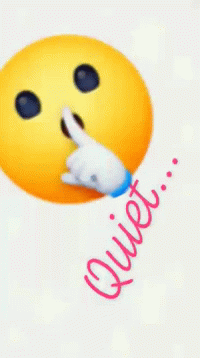 Smiley Shhh Quiet GIF