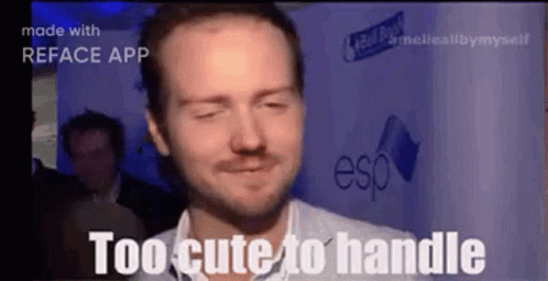 Smiling Bearded Man Too Cute To Handle GIF