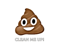 Smiling Brown Poop Emoji Clean Me Up GIF