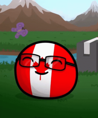 Smiling Canada Countryballs GIF