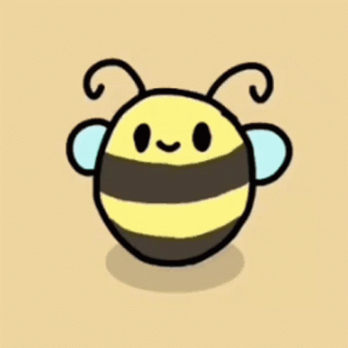 Smiling Cartoon Bee with Wings