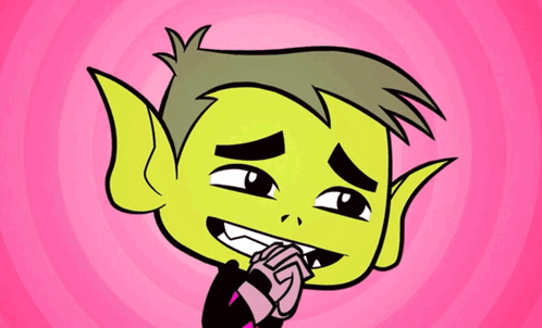 Smiling Cartoon Character Covering Mouth