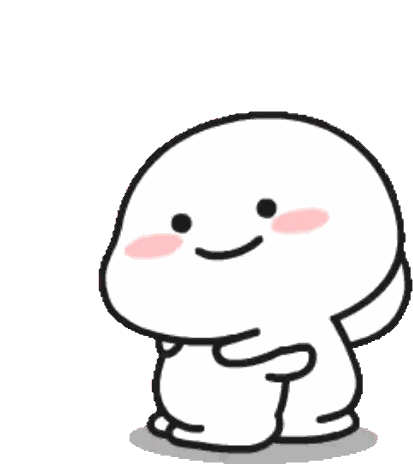 Smiling Cartoon Character Sitting