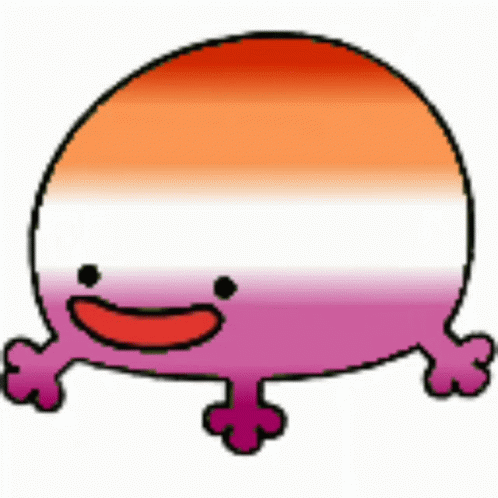 Smiling Cartoon Frog With Striped Body GIF
