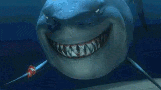Smiling Cartoon Shark With Fish